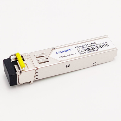 Transcepteur SFP BiDi de 1000BASE-BX 1.25G 40km TX1550nm/RX1310nm LC SMF DOM Module