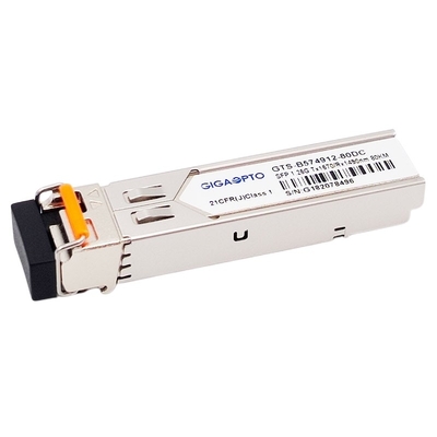Les DOM de l'émetteur-récepteur TX1570nm RX1490nm 80km LC SMF de 1000BASE BX 1.25G BiDi SFP