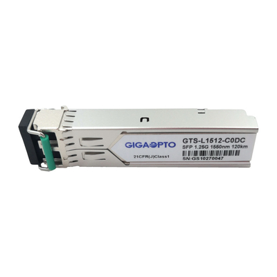 Duplex optique LC DOM Module d'émetteur-récepteur de SFP 1.25G 1000BASE-EZX 1550nm 120km SMF