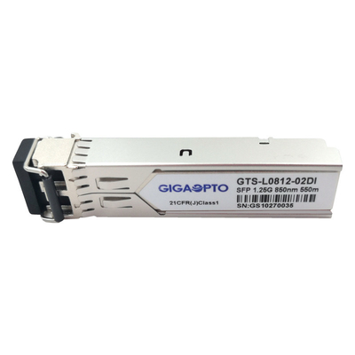 émetteur-récepteur industriel 1000BASE-SX 850nm 550m LC duplex MMF DOM Module de 1.25G SFP