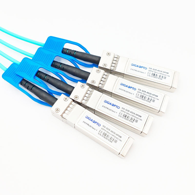 Câble à fibres optiques actif d'évasion de parallèle 100G QSFP28 à la fan AOC de 4x25G SFP28
