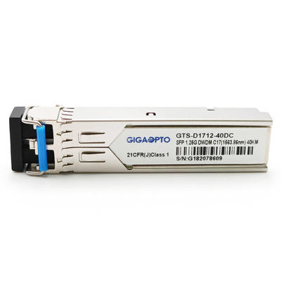 module d'émetteur-récepteur de 1.25G SFP 100GHz 1000BASE-DWDM C17~C61 40km DOM Duplex LC SMF