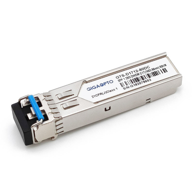 duplex LC des DOM SMF de module d'émetteur-récepteur de 1.25Gbps SFP 80km C17~C61 1000BASE-DWDM 100GHz