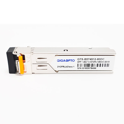 Module d'émetteur-récepteur BiDi SFP TX1570nm/RX1490nm 80km LC SMF DOM