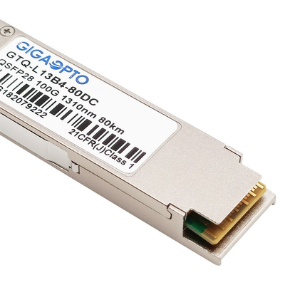 Module optique d'émetteur-récepteur de 100GBASE ZR4 QSFP28 80km 1310nm DOM Duplex LC SMF