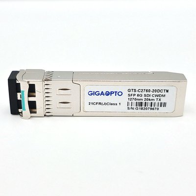 module d'émetteur simple de 6G IDS SMPTE CWDM SFP 1270nm-1450nm 20km SMF LC NON-MSA