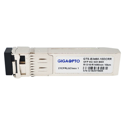 module de récepteurs de la borne 10km SMF BIDI LC de 6G IDS SMPTE SFP RX1310nm RX1490nm double Non-MSA