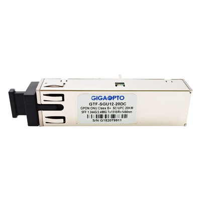 Éclat TX 1310nm 1.244G RX 1490nm 2.488G de récipient de Sc UPC de l'émetteur-récepteur SFF 2x10 de la classe B+ GPON ONU