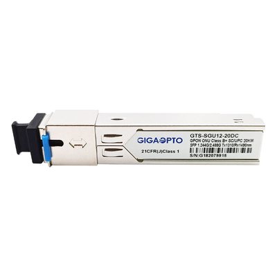 Sc UPC 20km DDM de l'émetteur-récepteur TX1.244G/RX2.488G 1310nm TX 1490nm RX de la classe B+ GPON SFP d'ONU Ontario