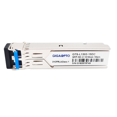 155Mbps SFP OC-3/STM-1 IR-1 15km 1310nm LC duplex SMF DOM Transceiver Module