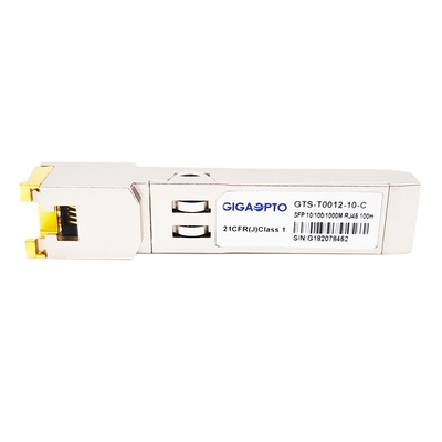 Module optique de cuivre d'émetteur-récepteur du chat 6/6a RJ-45 de SFP 10/100/1000BASE-T 100m SGMII