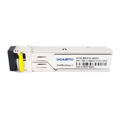 Module des DOM de l'émetteur-récepteur TX1550nm SFP 1.25G 1310nm 40km LC SMF de 1000BASE BX 1.25G BiDi SFP