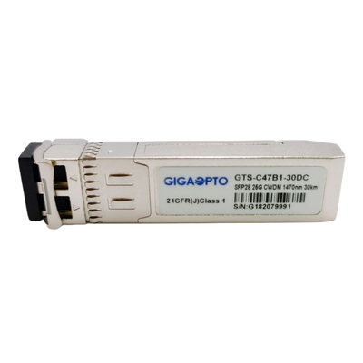 Les DOM 25GBASE ERL CWDM SFP28 1470nm 1570nm 30km de module de fibre d'émetteur-récepteur de mode unitaire de LC SMF
