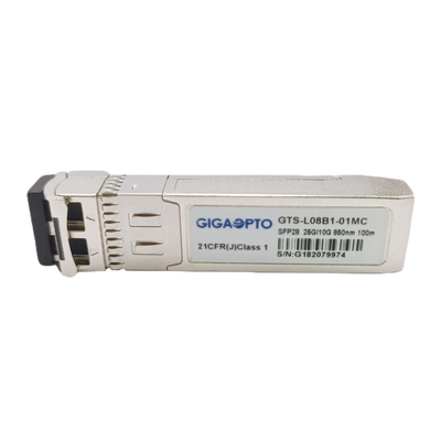 Les doubles DOM optiques optiques du module LC d'émetteur-récepteur de l'émetteur-récepteur MMF 850nm 100m du taux 10G 25GBASE-SR SFP28