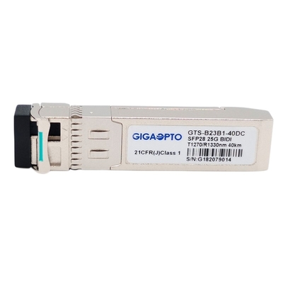 Les DOM optiques de l'émetteur-récepteur 1270nm-TX 1330nm-RX 40km 25GBASE-BX40-U SMF LC de SFP28 25G