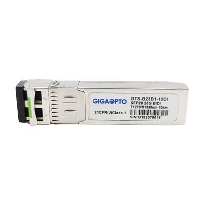 Les DOM optiques 1270nm TX 1330nm RX du module 10km LC d'émetteur-récepteur de WDM SFP28 industriels