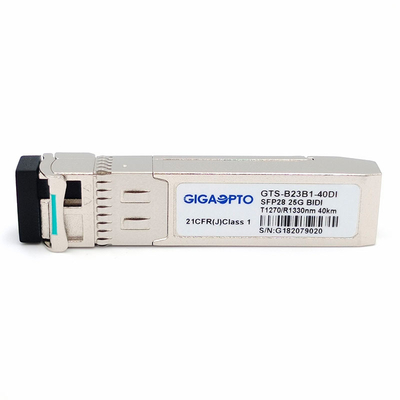 Double émetteur-récepteur optique 1270nm TX 1310nm RX 40km SFP28 25G BX 40 de CDR SFP28 je
