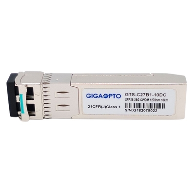 mode unitaire optique LC SFP de l'Ethernet CWDM SFP28 1270~1370nm 10km d'émetteur-récepteur de 25GBase LR SFP28
