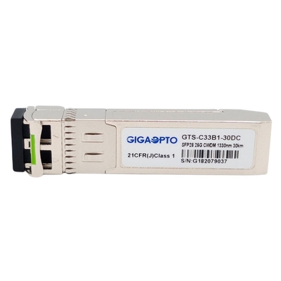 Les DOM optiques de l'émetteur-récepteur 1270nm~1370nm 30km LC SMF de 25GBASE-ER Lite CWDM SFP28