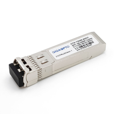 50GHz les DOM réglables de l'émetteur-récepteur 80km 1563.86nm-1528.77nm LC de la C-bande SFP+ SMF de l'étape 10G DWDM