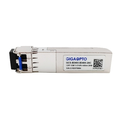 Les doubles BIDI CSFP DOM de fibre optique de l'émetteur-récepteur TX1310nm RX1490nm LC 20km de 100BASE