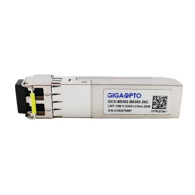 DOM optiques bidirectionnels de l'émetteur-récepteur TX1550nm RX1310nm LC 20km de SFP du contrat 100Mbps les doubles