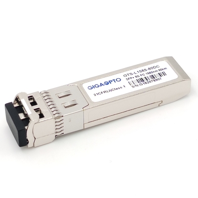 Les DOM de l'émetteur-récepteur 80km 1550nm EML SMF LC du ZW SFP+ de module de la Manche de la fibre 8GFC