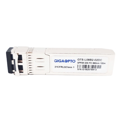 les DOM à ondes courtes du module 100m LC d'émetteur-récepteur du commutateur 32GFC 850nm SFP28 de la Manche de la fibre 32G