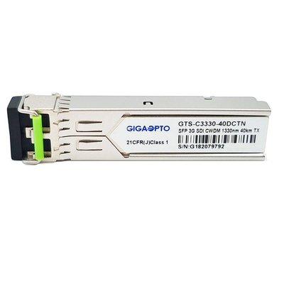 Module d'émetteur simple de 3G-SDI SFP CWDM 1270nm-1610nm 40KM SMF LC DDM non MSA
