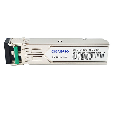 Non module d'émetteur simple SFP de modèles pathologiques visuels visuels de l'émetteur-récepteur TX seulement 1550nm 40km de MSA 3G IDS DDM