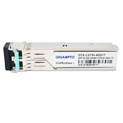 émetteur simple visuel 1270nm 1610nm 40km SMF LC DDM MSA de l'émetteur-récepteur CWDM de 3Gbps IDS SFP