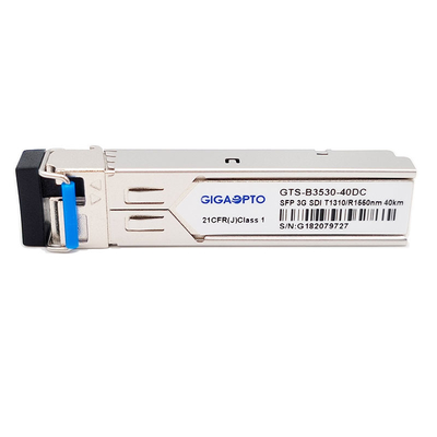 Module visuel MSA d'émetteur-récepteur de l'émetteur-récepteur BIDI LC TX1310nm RX1550nm 40km de l'écart-type HD 3G IDS SFP