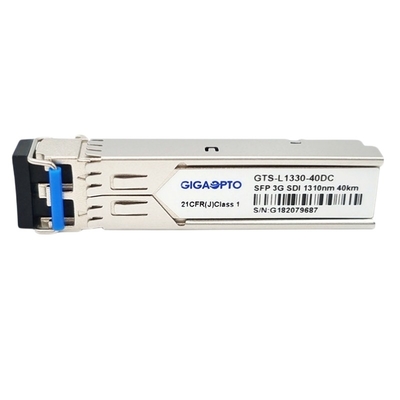 De MSA 3G de l'écart-type HD 3G IDS SFP les doubles LC DOM de l'émetteur-récepteur 1310nm 40KM DFB PIN Optical Transmitter Receiver Modules