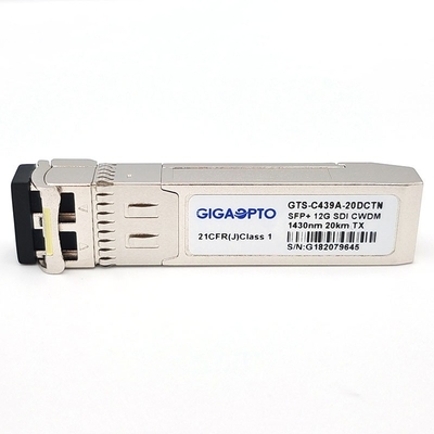 émetteur diagnostique optique simple 20km LC de Digital SFP d'émetteur-récepteur visuel de 12Gb/S CWDM 1270 1450nm