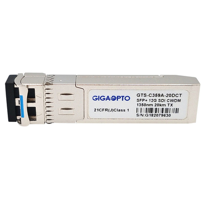 les DOM MSA Pinout de l'émetteur 20KM LC de l'émetteur SFP+ Tx 1270~1450nm DFB de 12G IDS CWDM