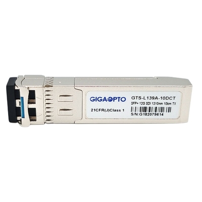 module pathologique MSA Pinout d'émetteur simple des DOM LC SMF d'émetteur-récepteur de SFP de vidéo de 12Gb/S 1310nm 10km