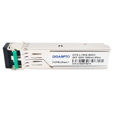 Émetteur-récepteur des DOM 1550nm Cisco SFP de LC 155Mbps 80km pour SMF GLC-FE-100ZX