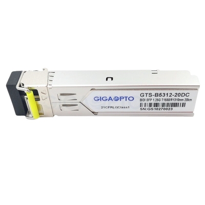 Émetteur-récepteur de 1000BASE-BX Cisco SFP TX1550nm/RX1310nm 20km SMF GLC-BX-20D