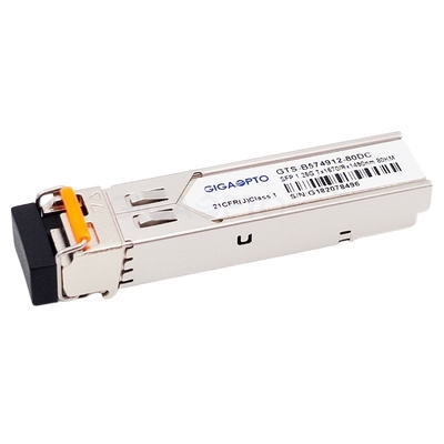 Émetteur-récepteur de fibre de gigabit de TX1570nm/RX1490nm 80km LC pour SMF GLC-BX80-D