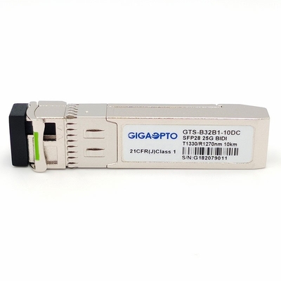 Les DOM optiques recto de module d'émetteur-récepteur de SFP28 25GBASE TX-1330nm RX-1270nm 10km LC SMF