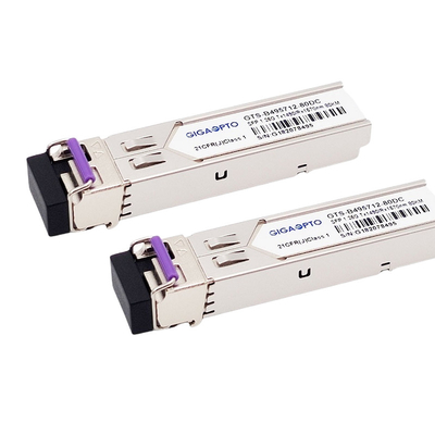 Émetteur-récepteur GLC-BX80-U d'Ethernet des DOM LC 1.25G Cisco de WDM 80km SMF de TX1490nm RX1570nm