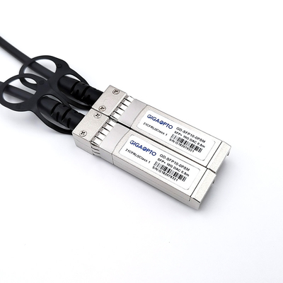 Cable de raccordement direct en cuivre noir avec connecteur plaqué or